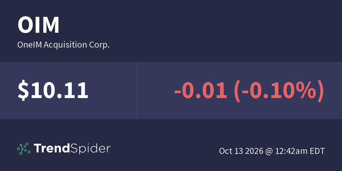 OIM (OneIM Acquisition Corp.) – Government Trades – TrendSpider